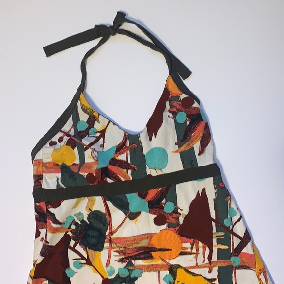 Patagonia Multicoloured Stretch Cotton Halter Dress - Women’s Size XL - Picture 2 of 11